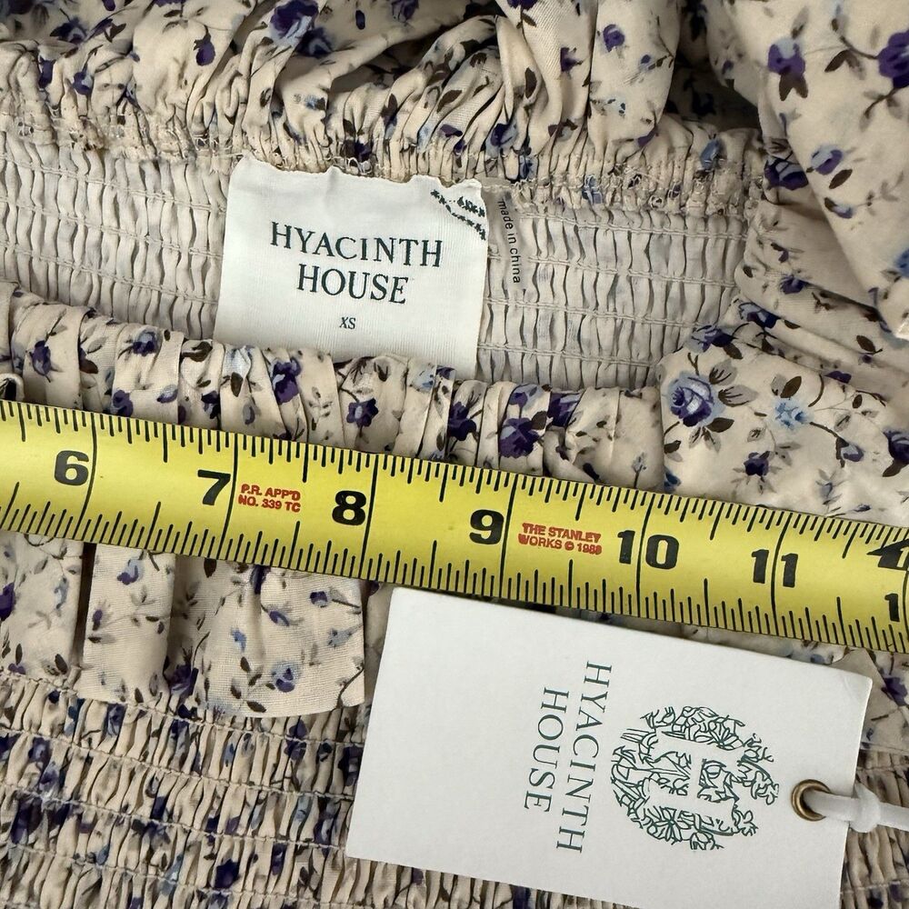Tuckernuck Hyacinth House Floral Mini Dress Extra Small Womens Cottagecore New - Picture 4 of 11